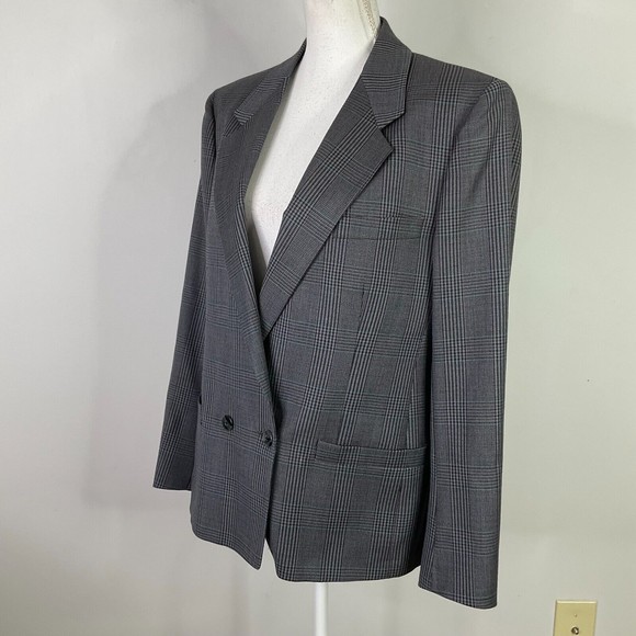 Vintage Burberrys Womens Jacket nordstrom tailored Wool Blazer Union Made in USA - Picture 2 of 13